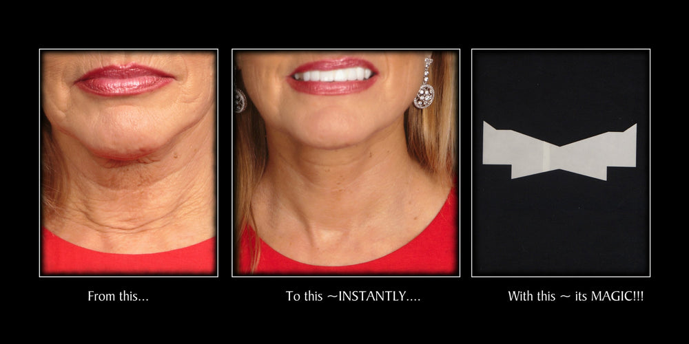 NeckTITE Magic back-of-neck-adhesive creates discrete contouring under hairline.