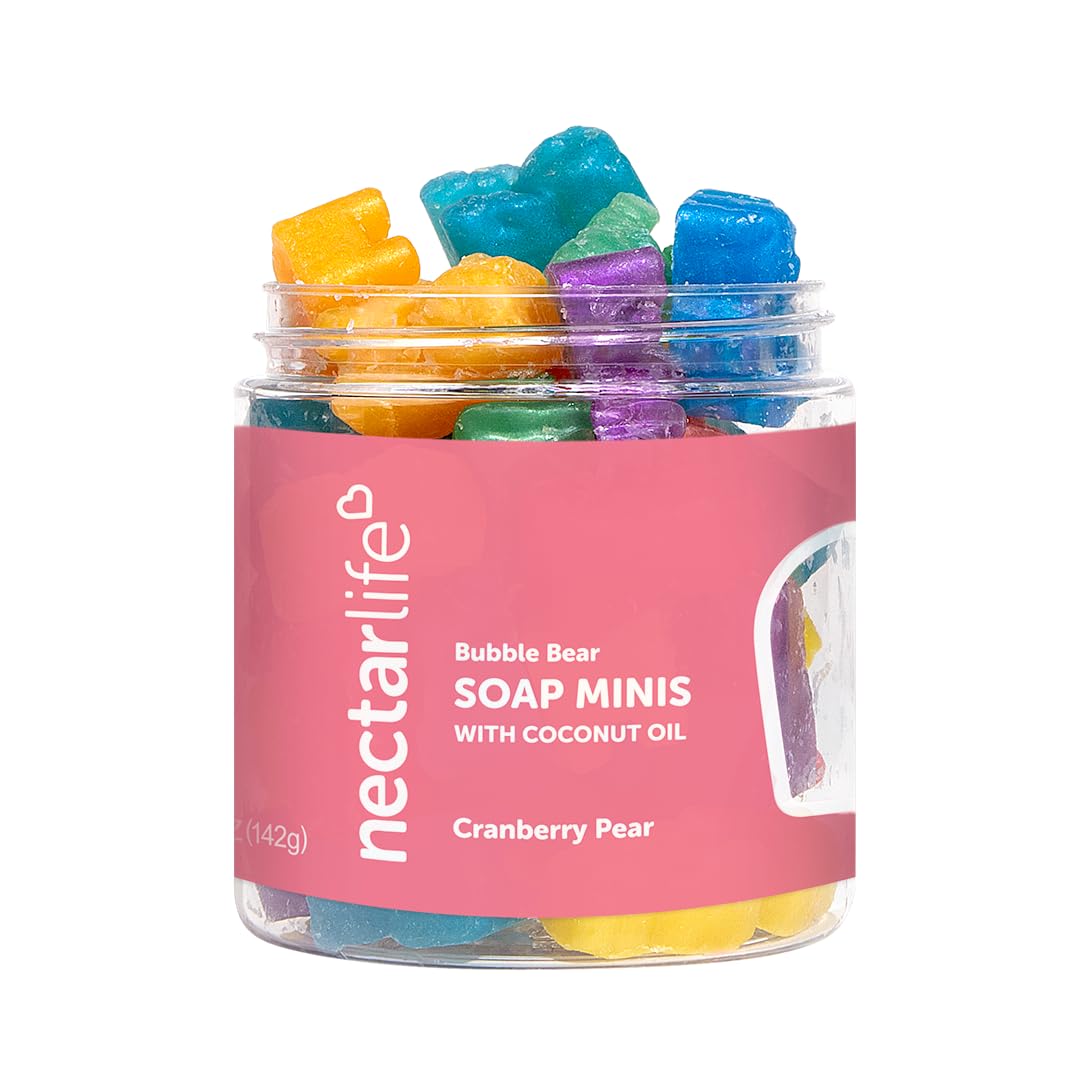 Nectar Bath Treats bear-shape mini soap jar encourages playful handwashing during bath time