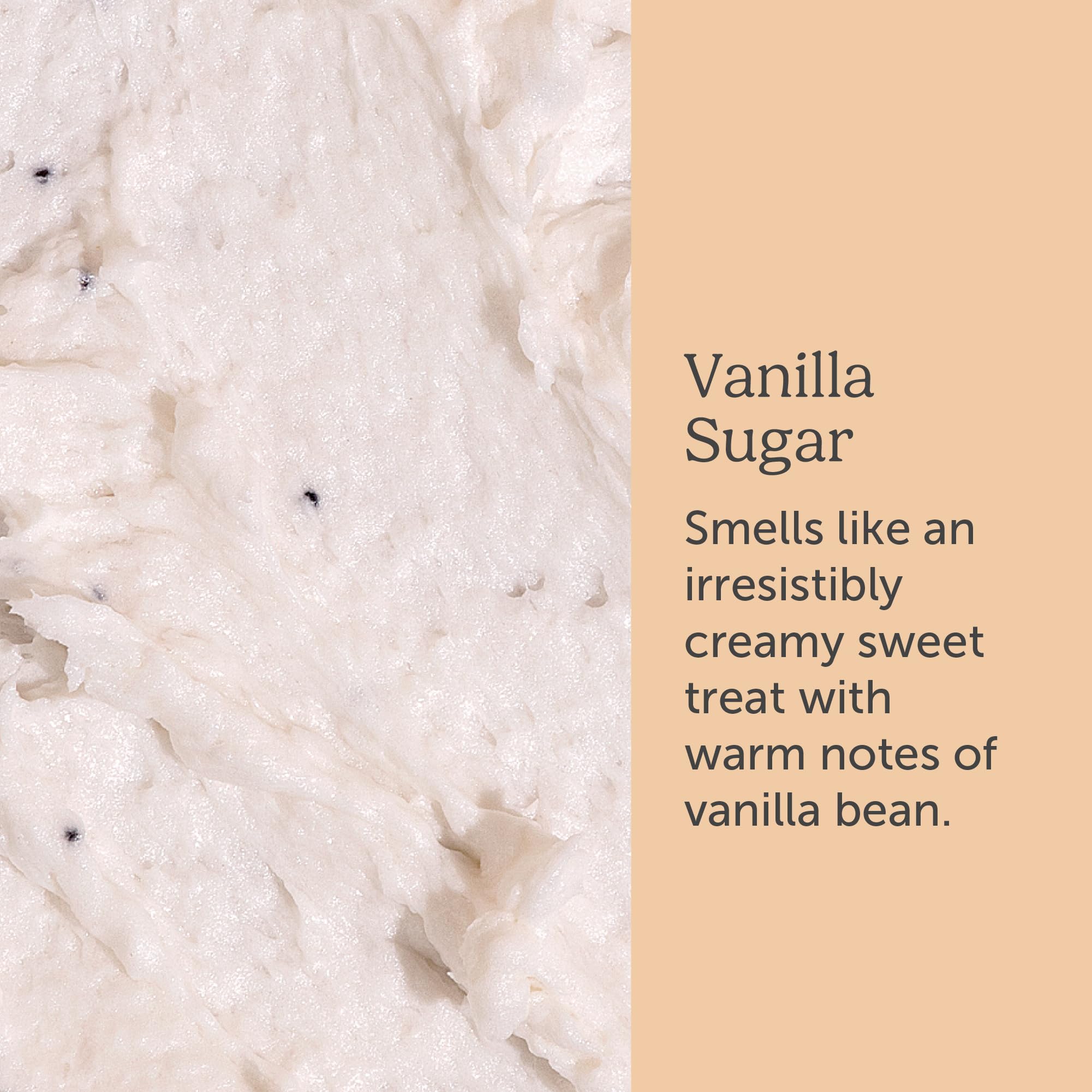 Nectar Life vanilla sugar product label emphasizes cruelty-free vegan formula.