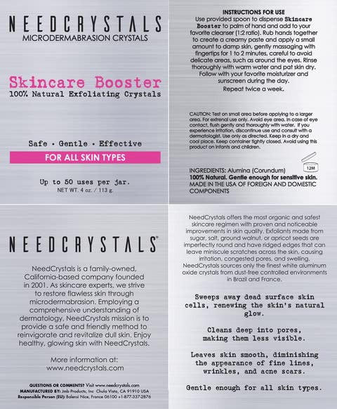 NeedCrystals exfoliating powder dispense shows easy application