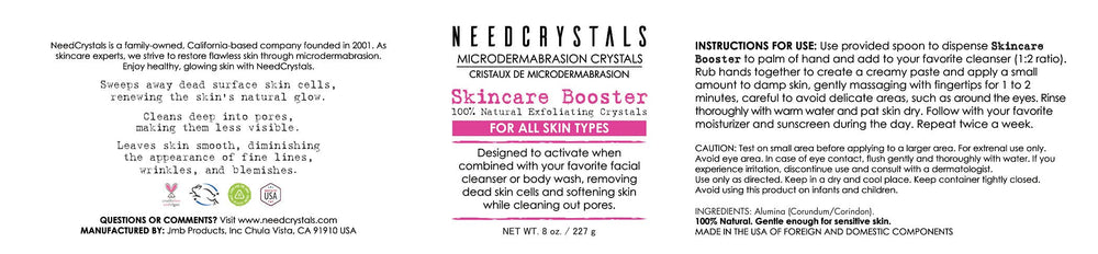 NeedCrystals scrub bottle in use shows simple routine.