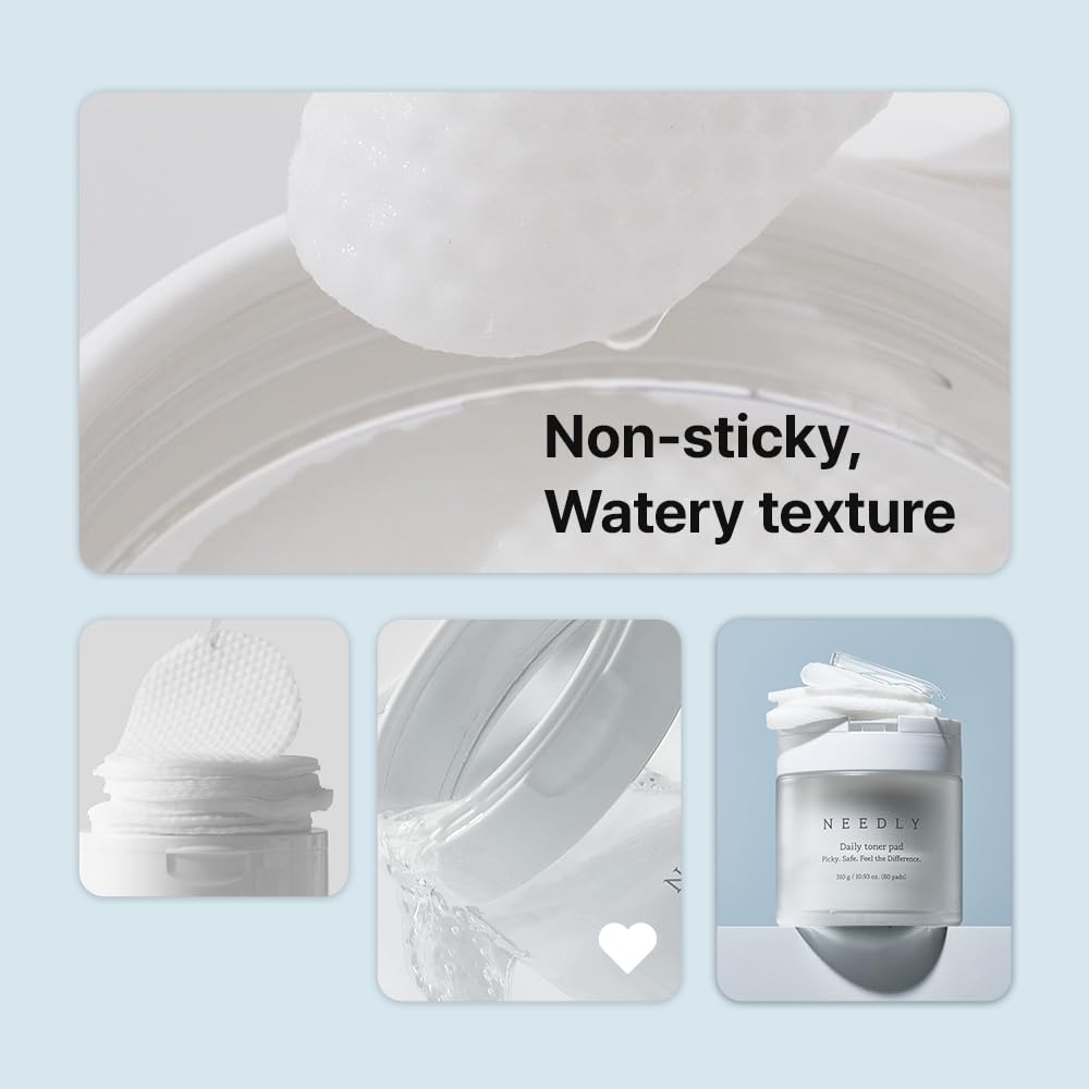 Needly Daily Toner Pad pore-minimizing effect shown on skin texture