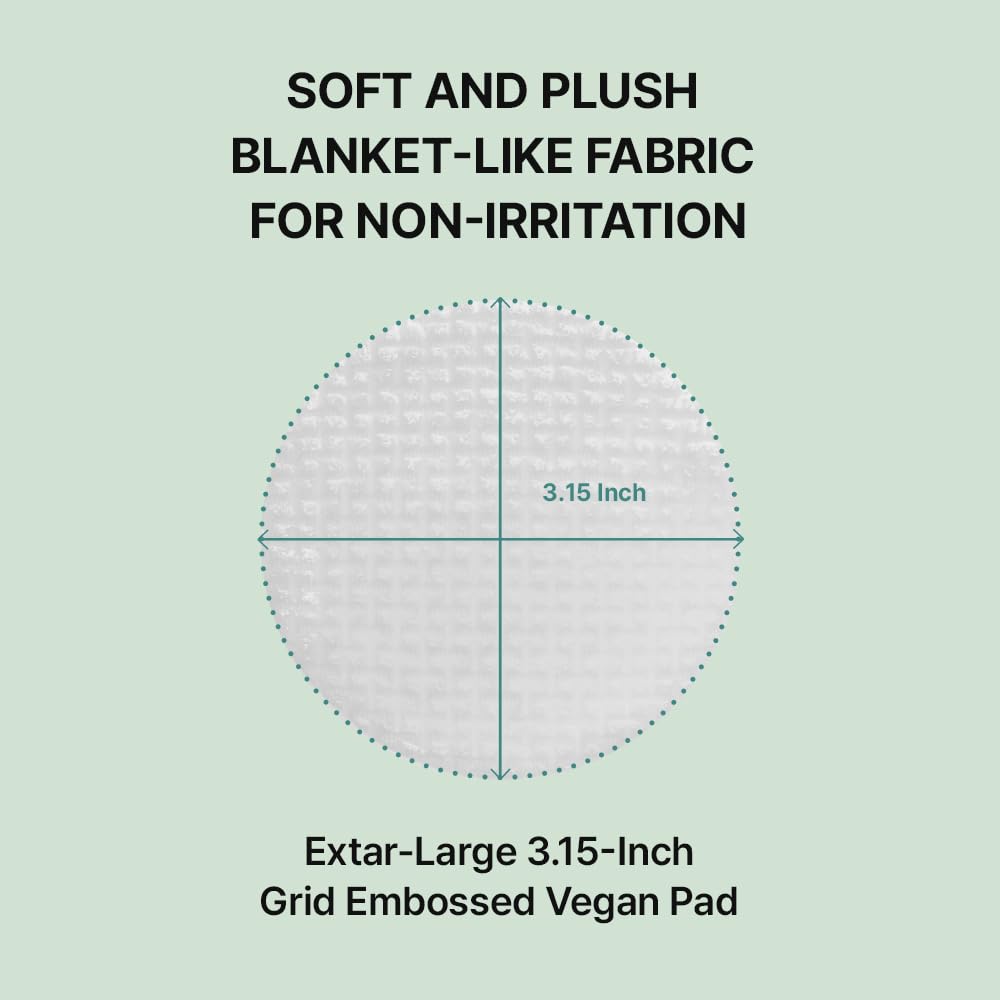 NEEDLY Mild Cleansing Pad grid embossed side for sweeping away buildup