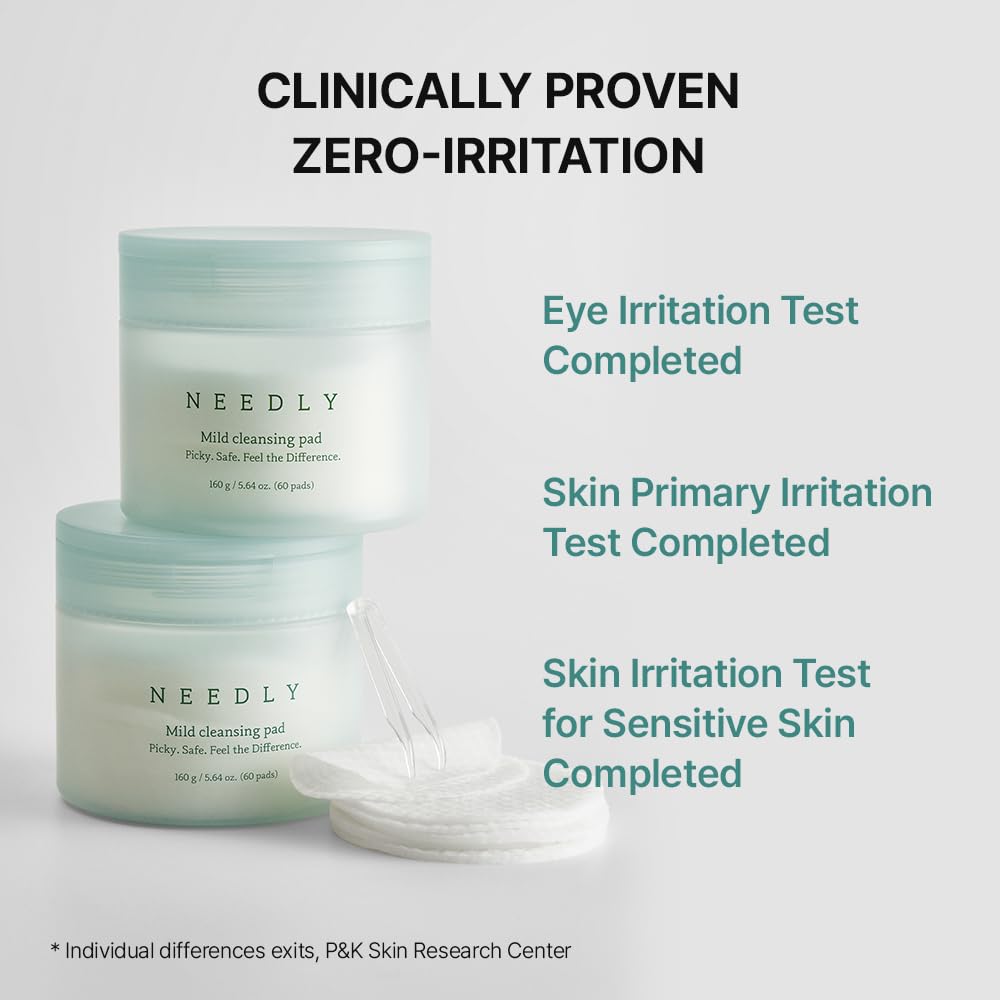 NEEDLY Mild Cleansing Pad squalane hydration supports moisturized post cleanse skin