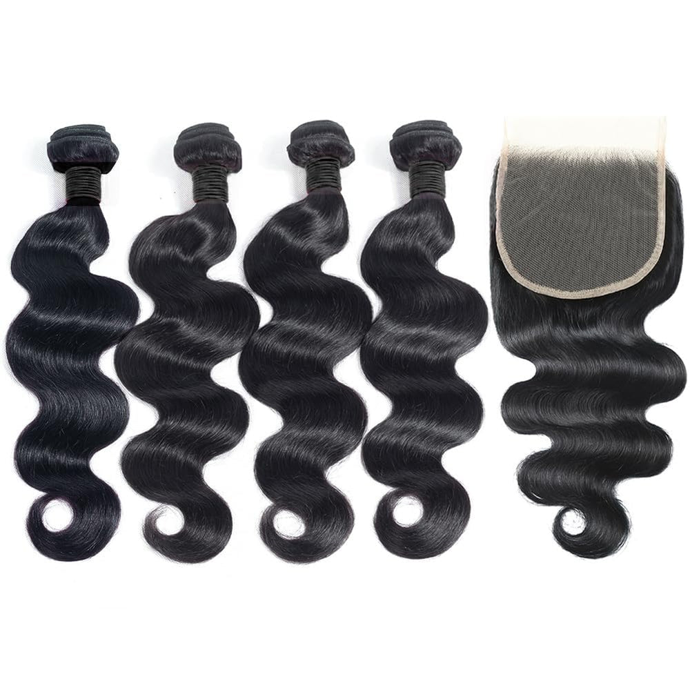 NEIHKY Brazilian body wave 20-inch bundles with closure highlight length and fullness