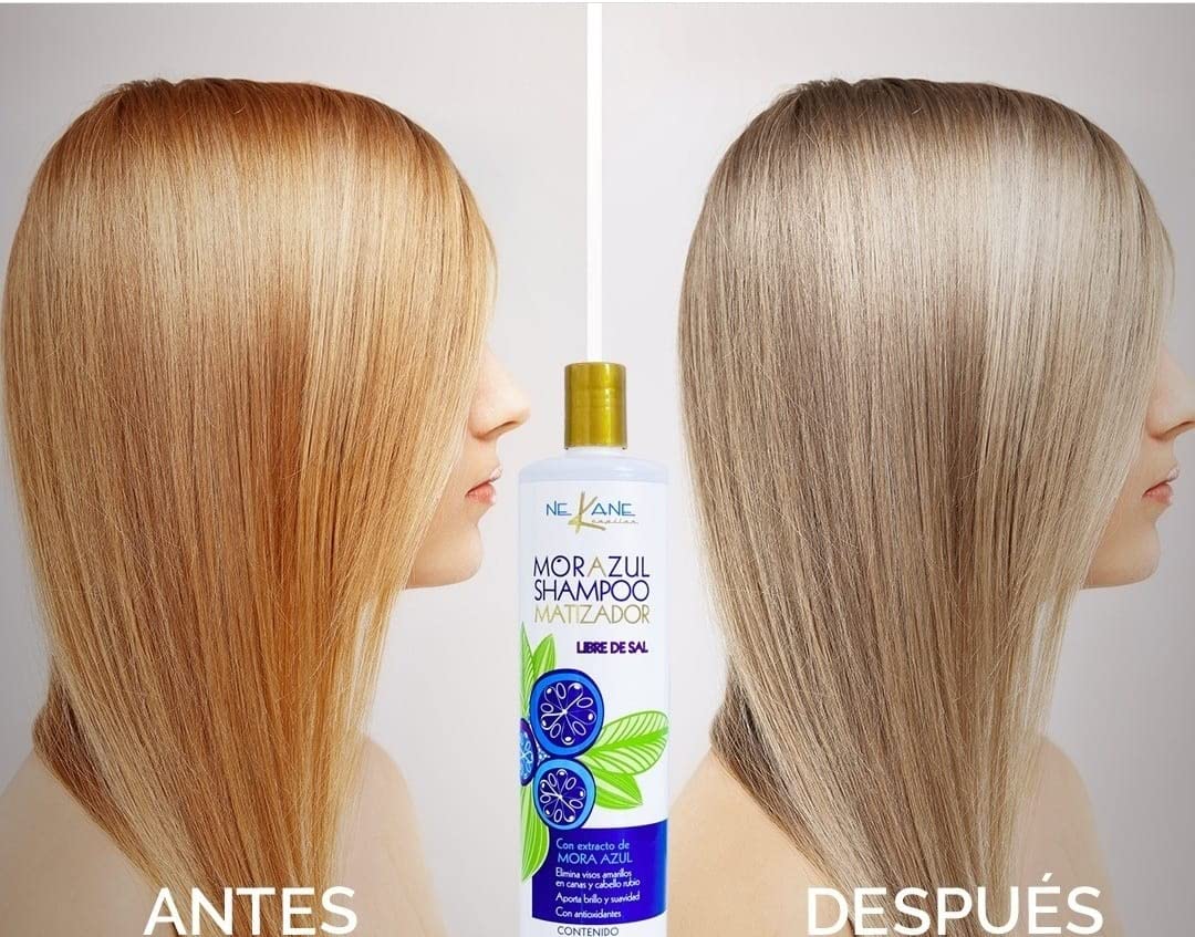 NEKANE Morazul Shampoo pouring into hand for gentle cleansing of color-treated hair.