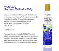 NEKANE Morazul Shampoo close-up reveals rich violet lather for even application.