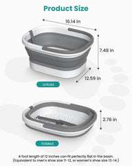 Nekteck foot soaking tub acupressure nodes closeup highlights relaxing foot massage potential.