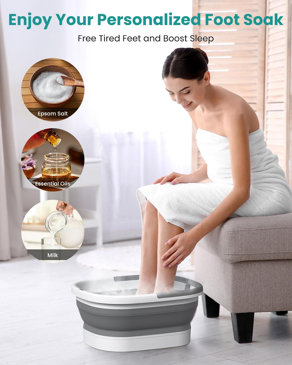 Nekteck foot soaking tub outdoor use scene showcases camping versatility.