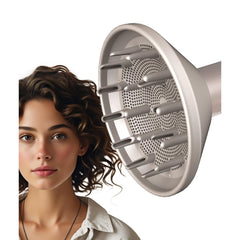 Nekuma diffuser attachment for Shark FlexStyle shows secure fit and curl definition.