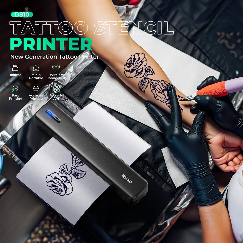 Nelko Tattoo Stencil Printer compatibility with iOS, Android, and PC.