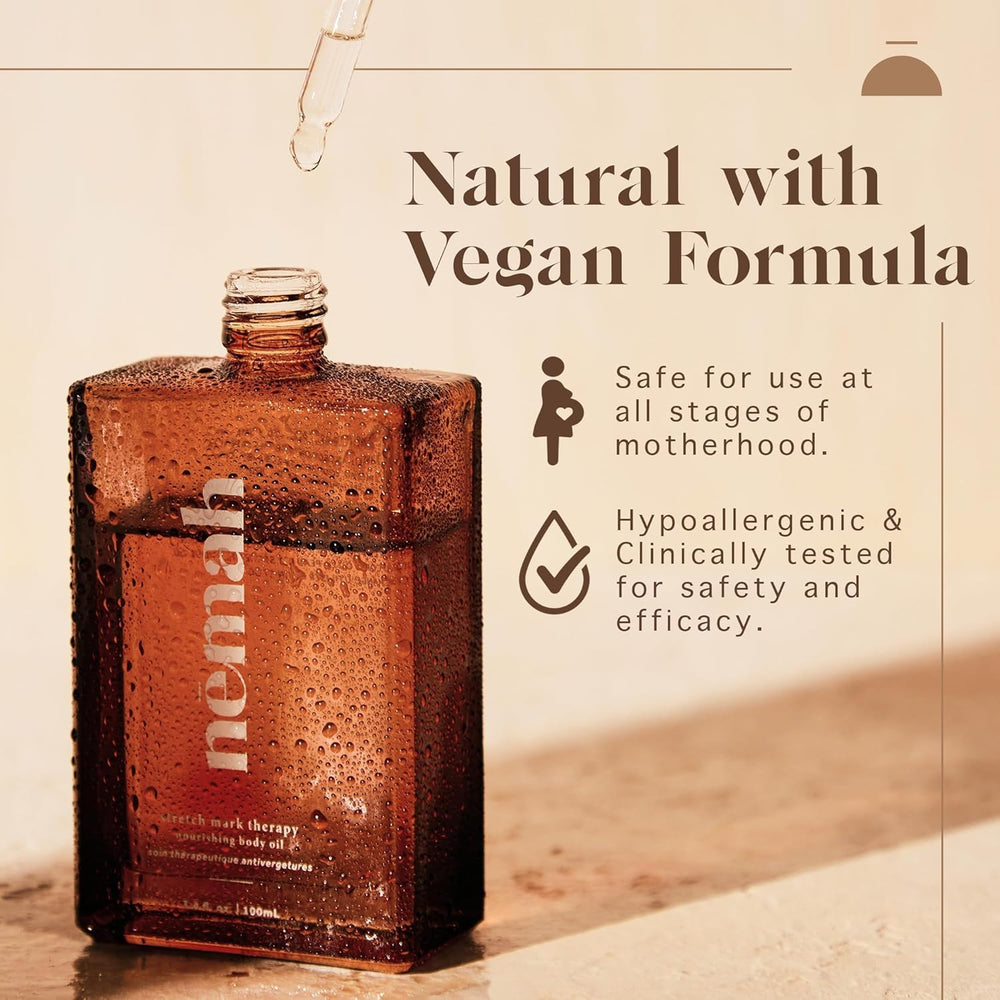 Ingredient highlight: jojoba and coconut oils in Nemah Belly Oil.