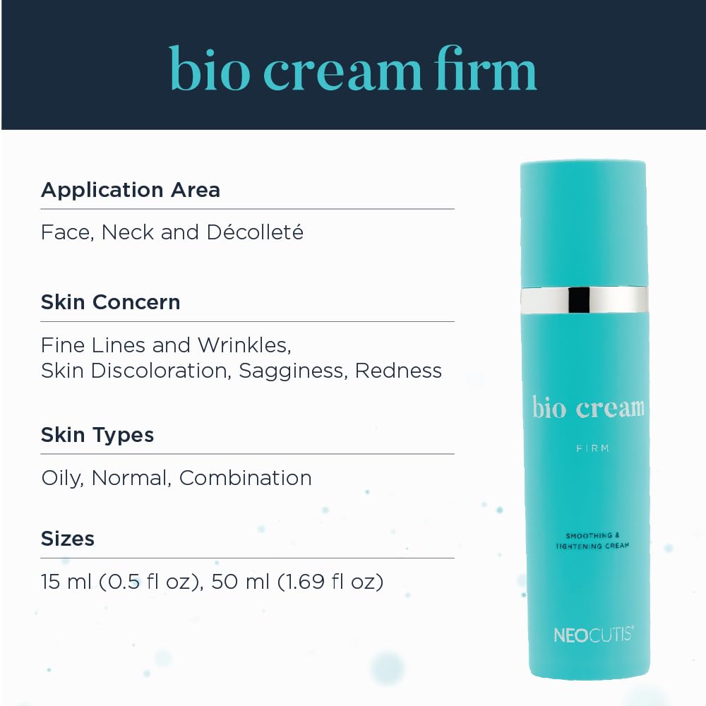 Neocutis Bio Cream Firm ingredient list highlights peptide complex.