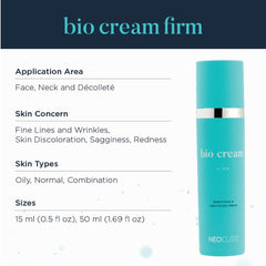 Neocutis Bio Cream Firm ingredient list highlights peptide complex.