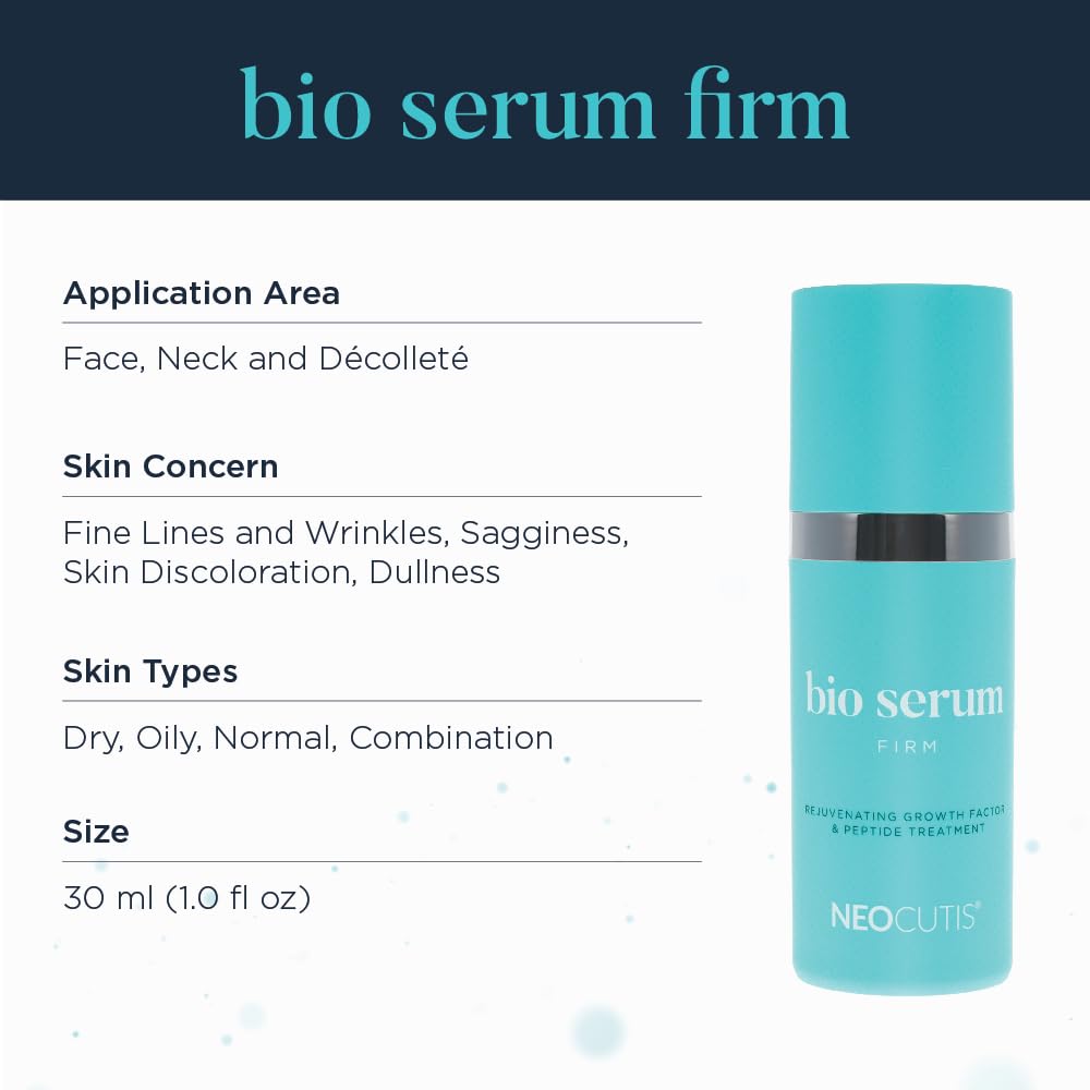 Neocutis Bio Serum Firm texture on skin improves smoothness.