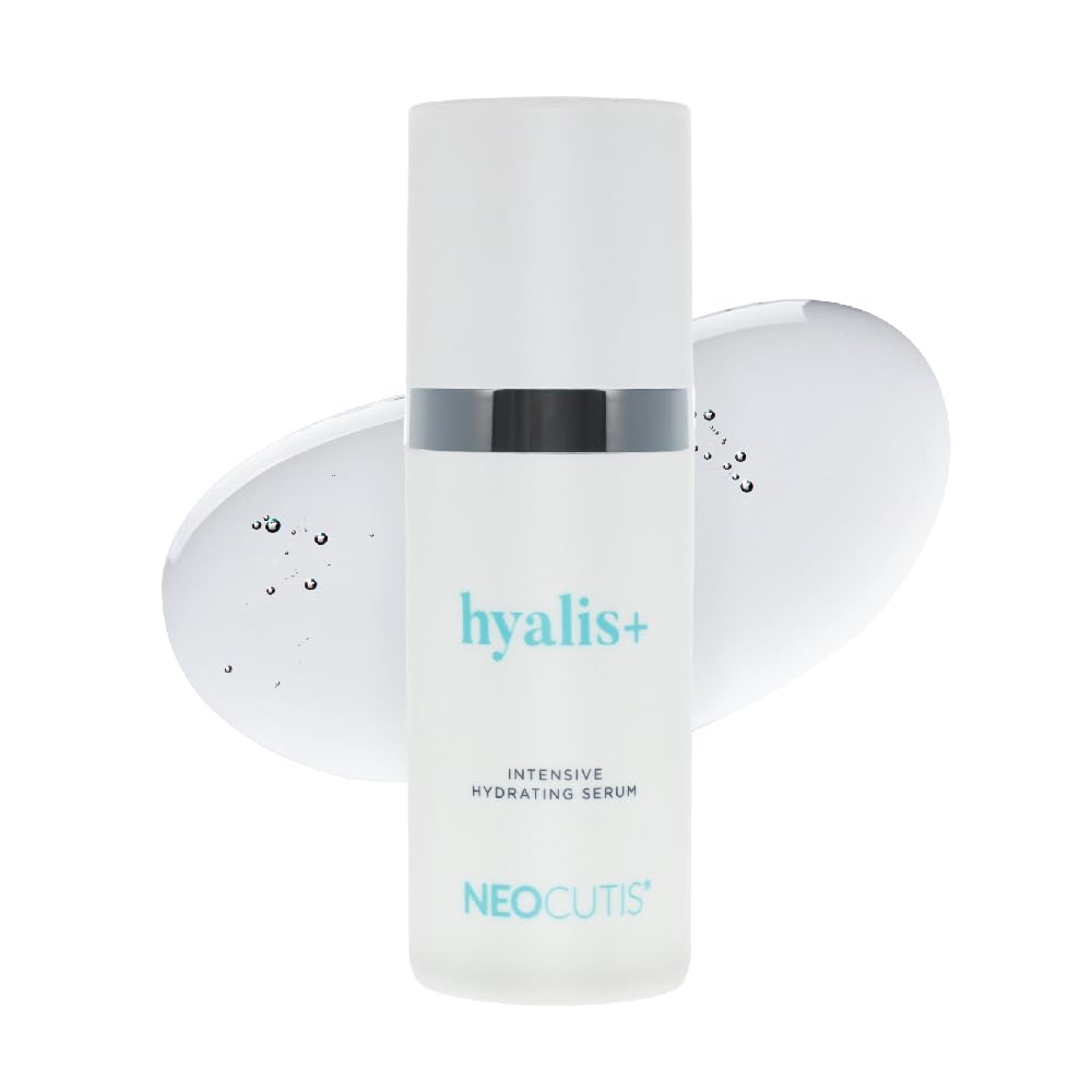 Neocutis Hyalis+ serum bottle shows premium hydration for daily use