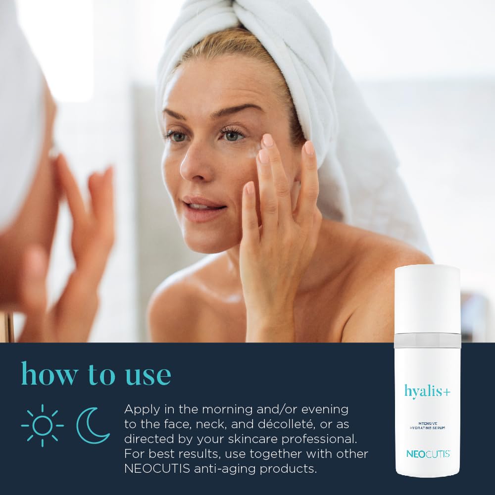Neocutis Hyalis+ label detail outlines key ingredients and usage