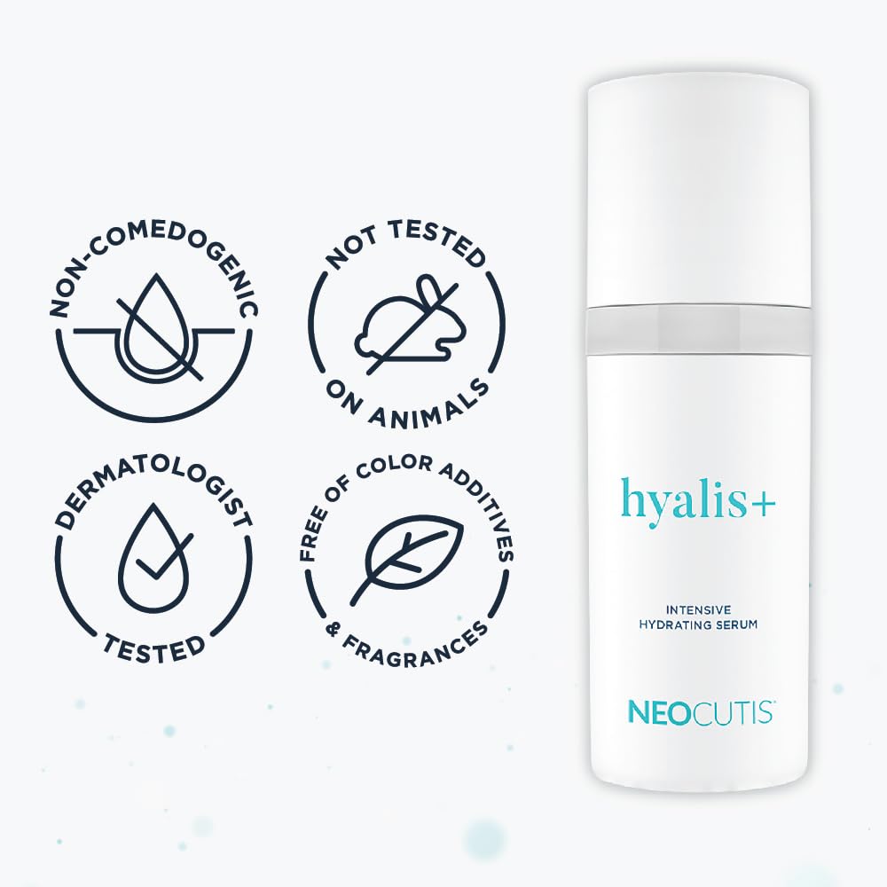 Neocutis Hyalis+ on hand demonstrating quick absorbing hydration