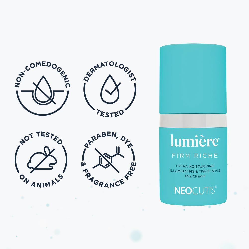NEOCUTIS Lumière Firm Riche packaging with petrolatum and wild yam ingredient note