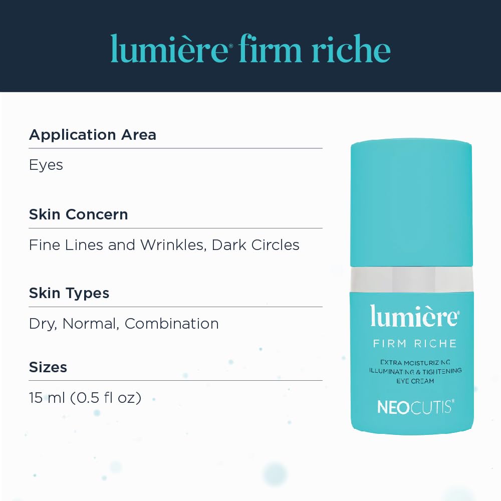 NEOCUTIS Lumière Firm Riche under-eye application demonstrates gentle, targeted care