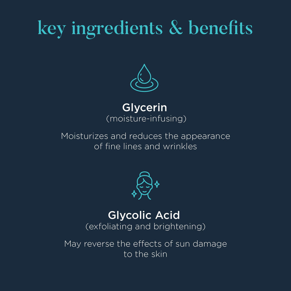 NEOCUTIS Neo Cleanse swatch on skin illustrating glycolic exfoliation.