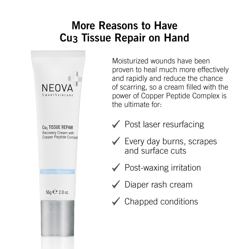 NEOVA Cu3 clinical-proof label emphasizes copper peptide science behind the formula.