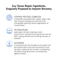 NEOVA Cu3 tissue repair cream being applied shows a calm, soothing skincare routine.