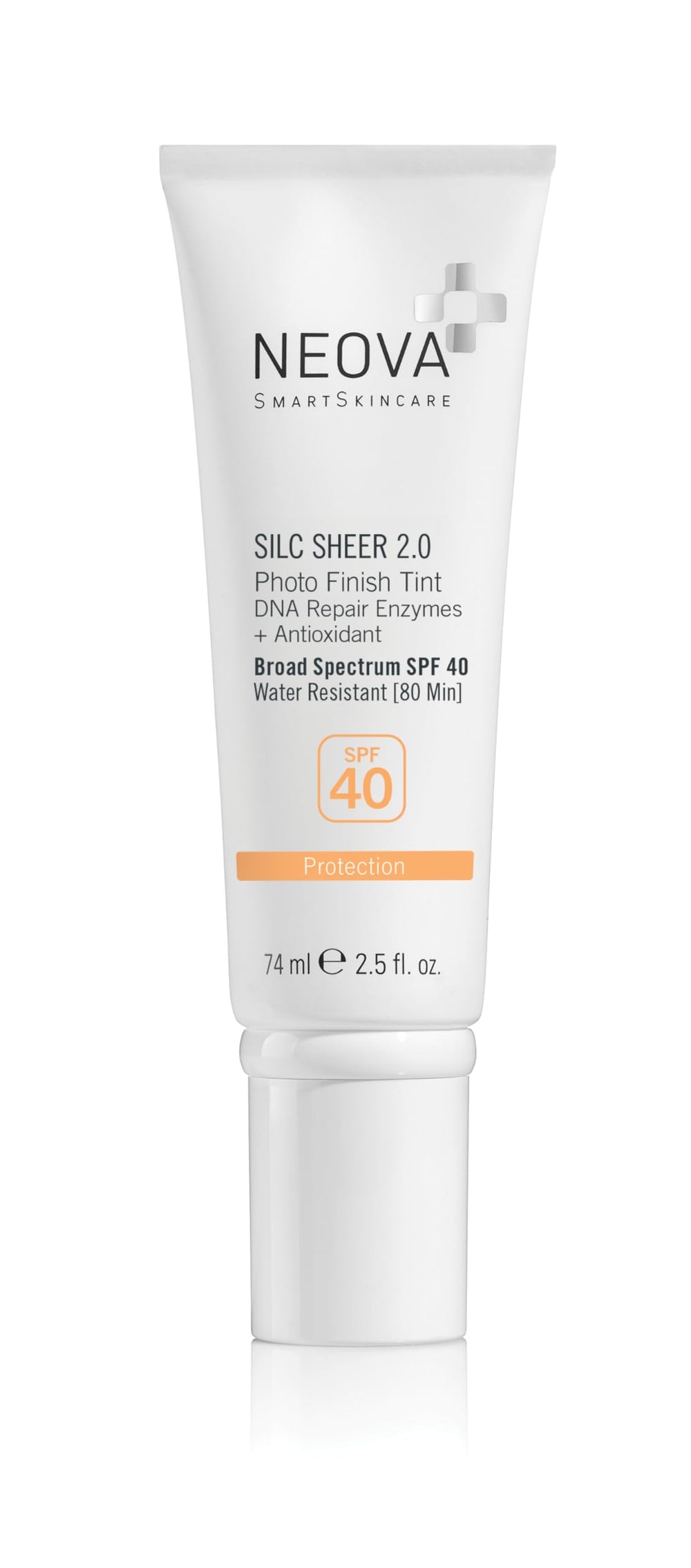 NEOVA Silc Sheer 2.0 tinted cream swirl showing sheer coverage