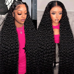 Nervoss deep wave lace-front wig 22-24 inch for natural volume and movement