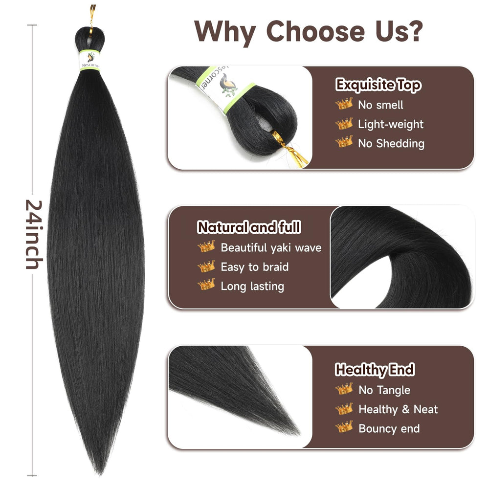 Nescorner braiding hair hot-water styling option for texture changes