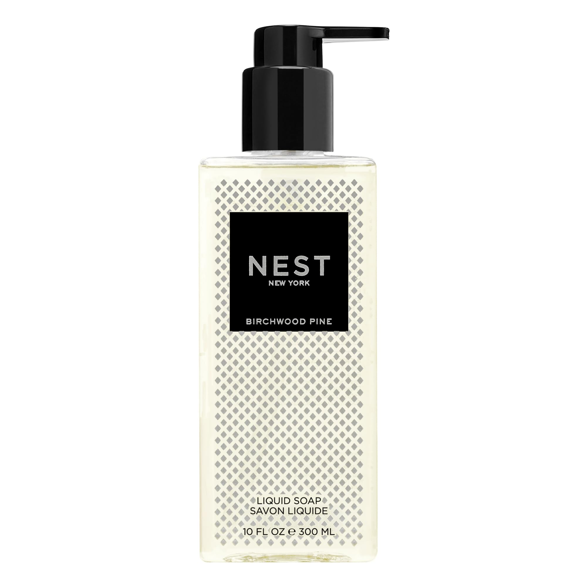 Nest New York Birchwood Pine liquid soap pump action for easy use and fresh scent