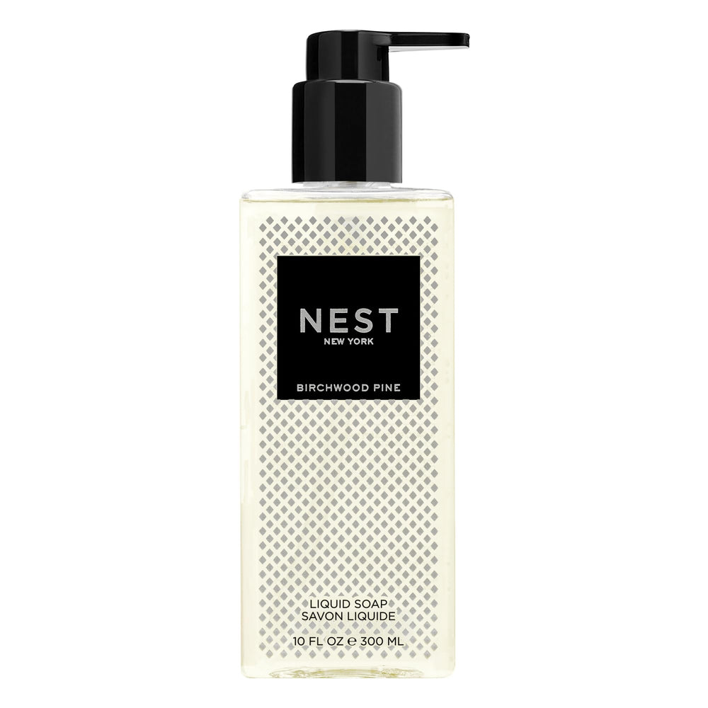 Nest New York Birchwood Pine liquid soap pump action for easy use and fresh scent