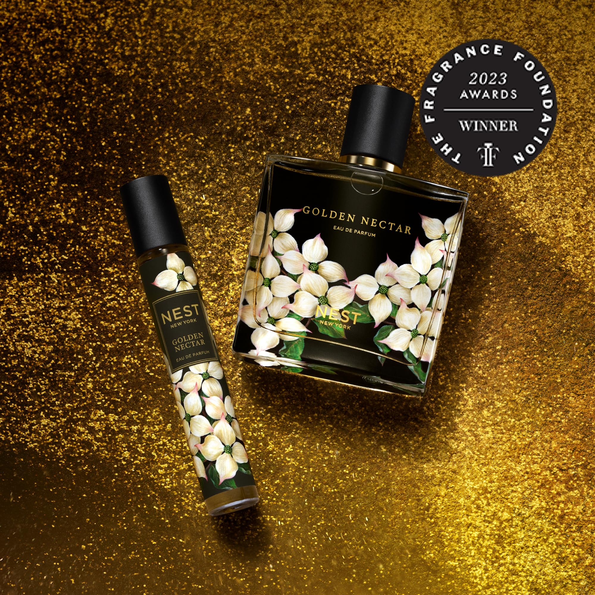 NEST New York Golden Nectar note illustration emphasizes vanilla orchid musk notes.