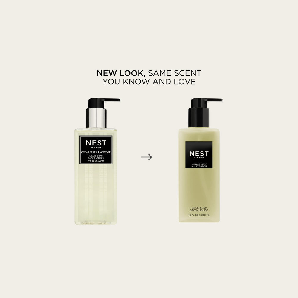 NEST New York Cedar Leaf & Lavender pump in action for daily use.