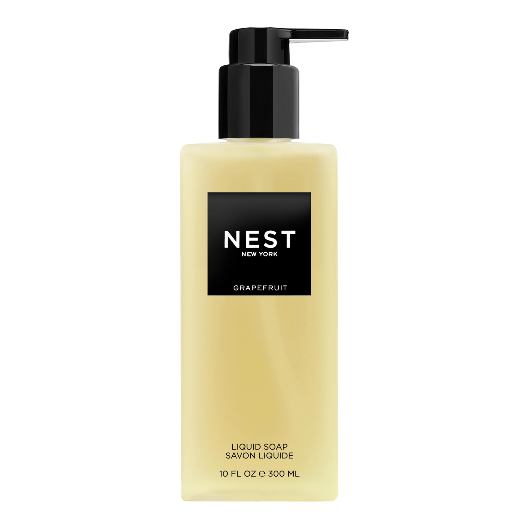 NEST New York Grapefruit liquid soap bottle pump offers refreshing citrus cleanse