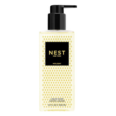NEST New York holiday liquid soap bottle front delivers luxurious cleanse.