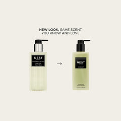 Nest New York Ocean Mist Liquid Soap pump closeup for smooth hands.