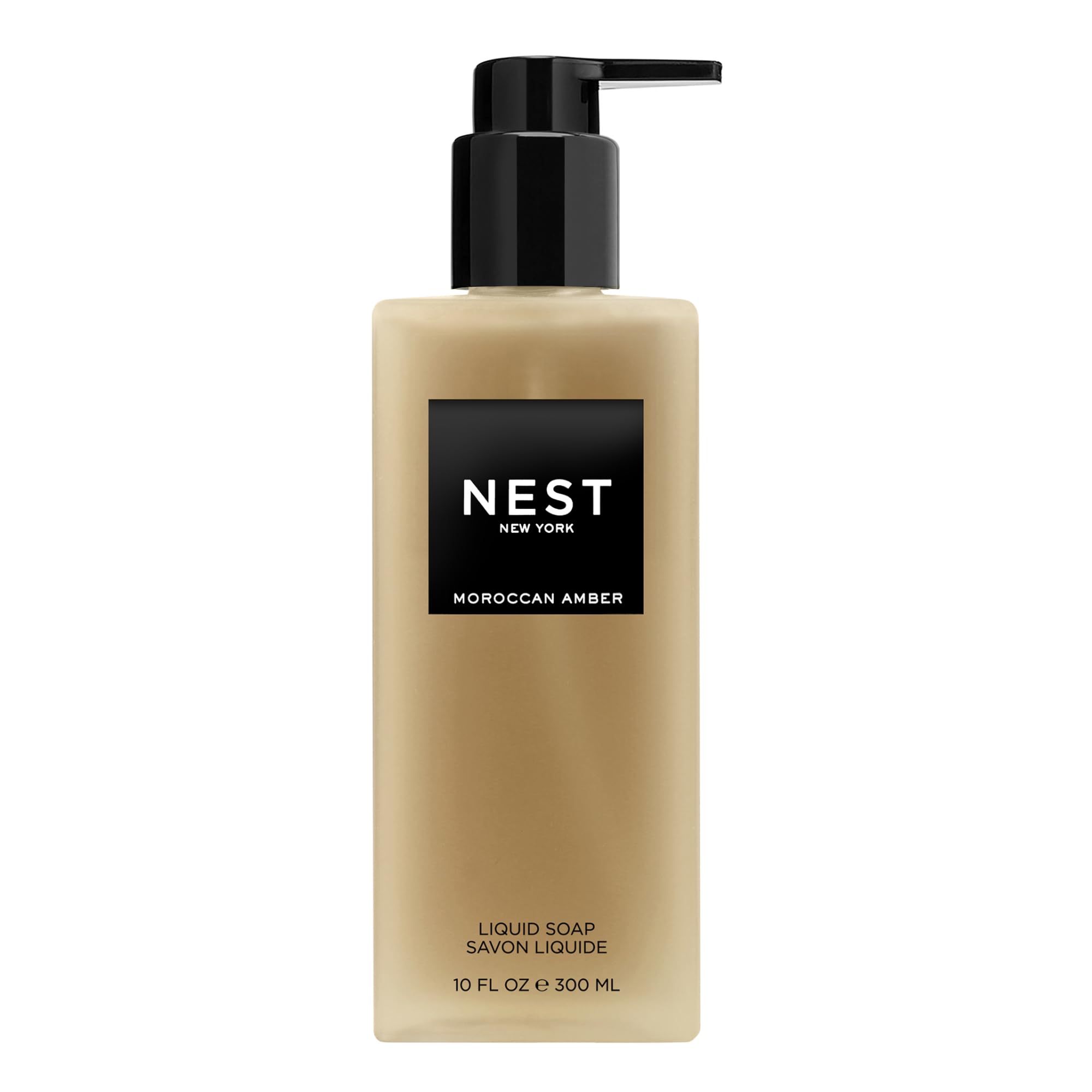 NEST New York Moroccan Amber liquid soap bottle ready for daily cleansing ritual
