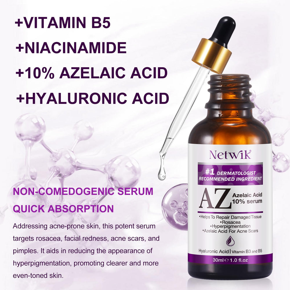 Netwik Azelaic Acid Serum 10% texture close-up non-tacky for daily use