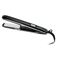 Neuro flat iron 1-inch titanium plates close-up showing even heat for smooth results