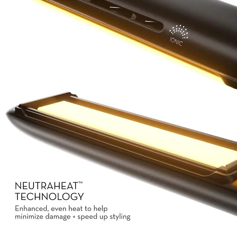 Neuro Style+ ceramic plates close-up showing even heat for minimized styling damage.