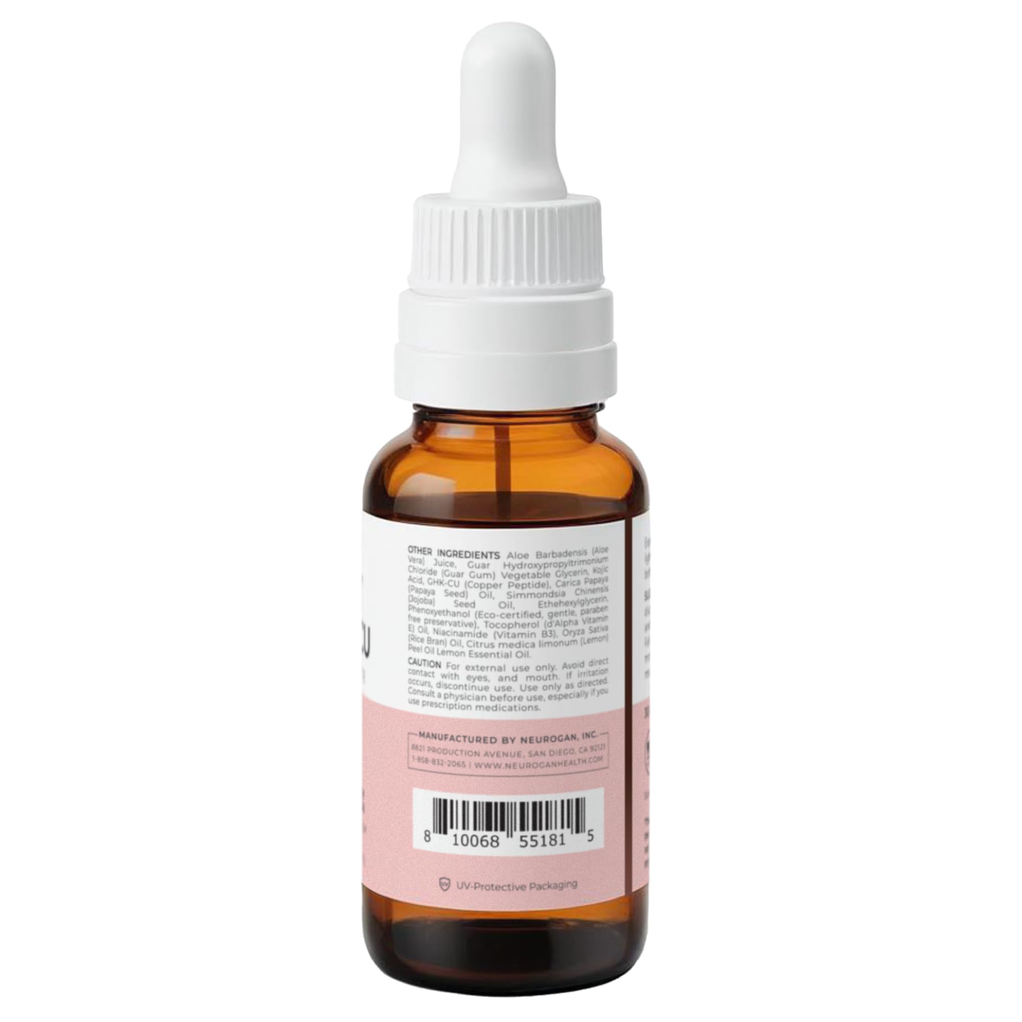 Neurogan GHK-Cu copper peptide close-up highlights skin health benefits.