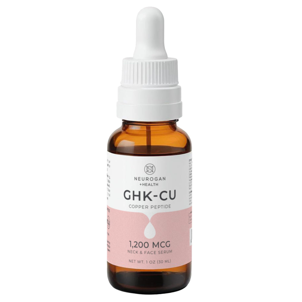 Neurogan GHK-Cu neck-face serum bottle showcasing premium packaging for daily hydration.