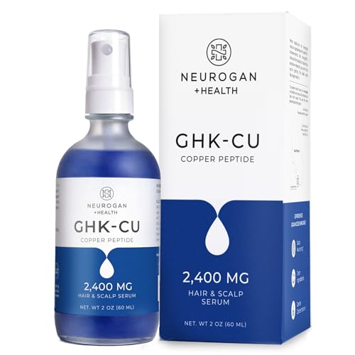 Neurogan GHK-Cu serum bottle front view for daily scalp care.