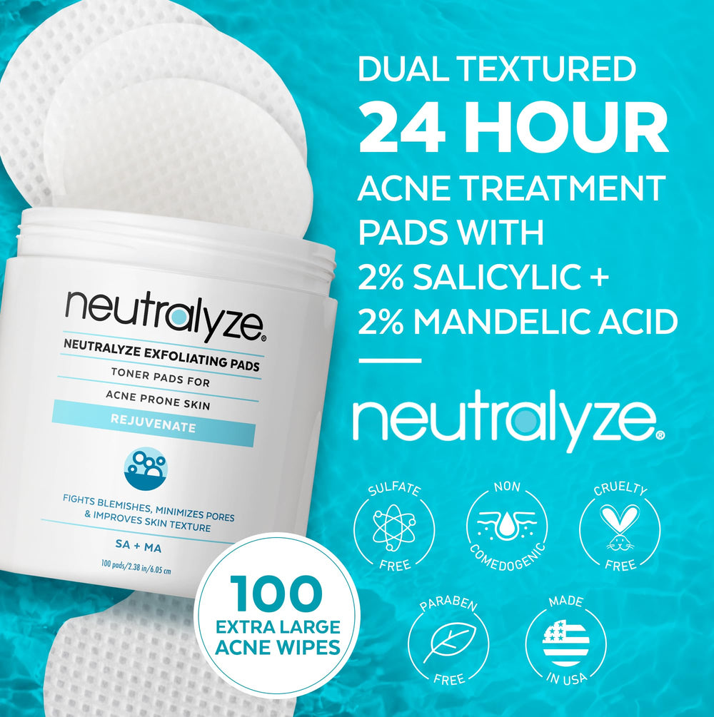 Neutralyze Exfoliating Toner Pads soft side closeup for gentle use
