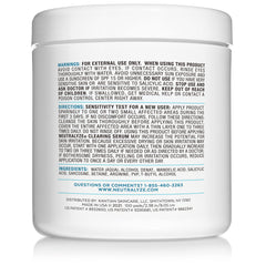 Neutralyze soft-side pad demonstrates gentle exfoliation for smoother skin.