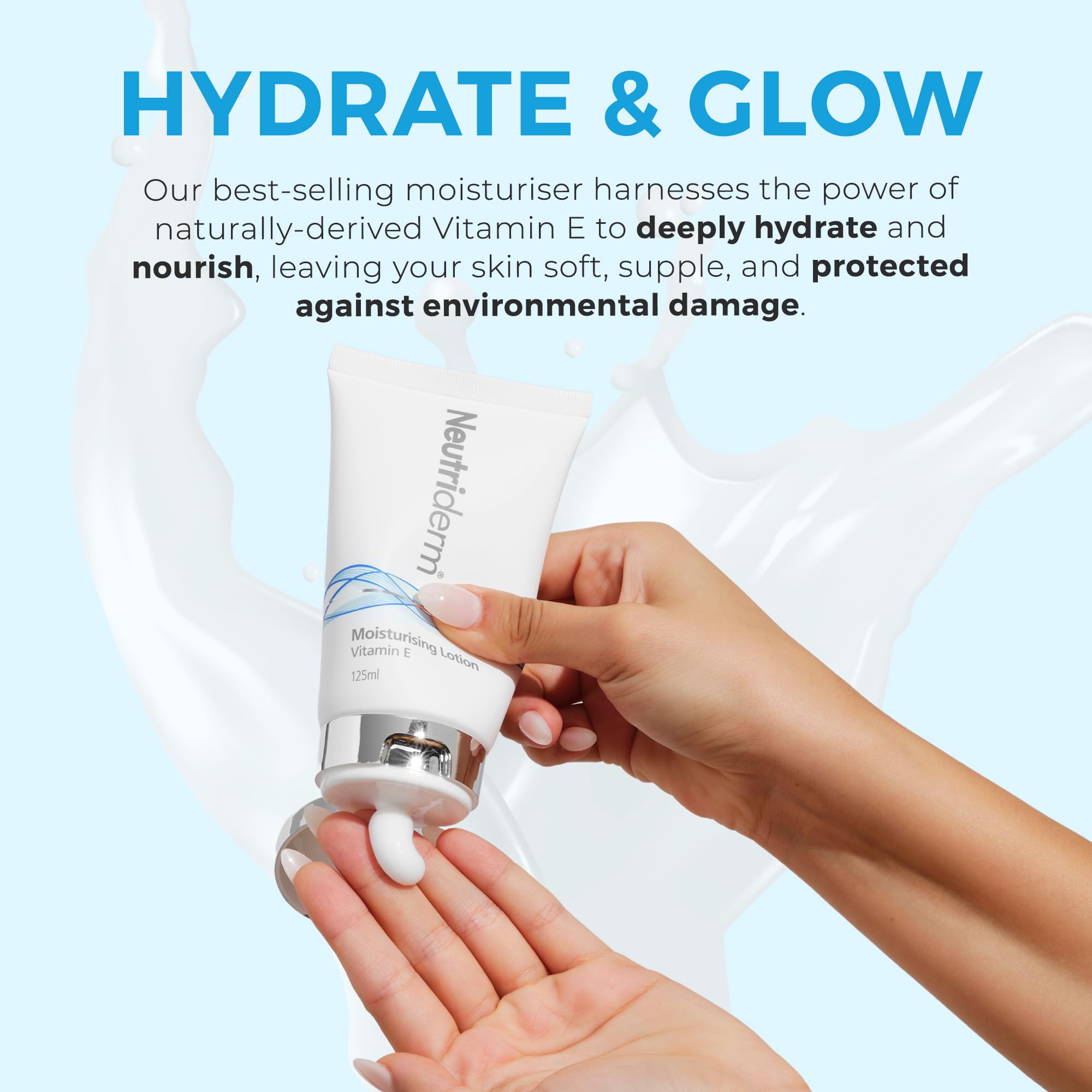 NEUTRIDERM packaging emphasizes paraben- and fragrance-free formula