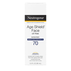 Neutrogena Age Shield oil-free lotion texture demonstrates easy daily application and hydration