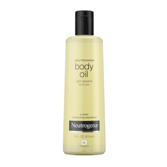 Neutrogena Body Oil Light Sesame Formula bottle pour for fast absorption and silky skin