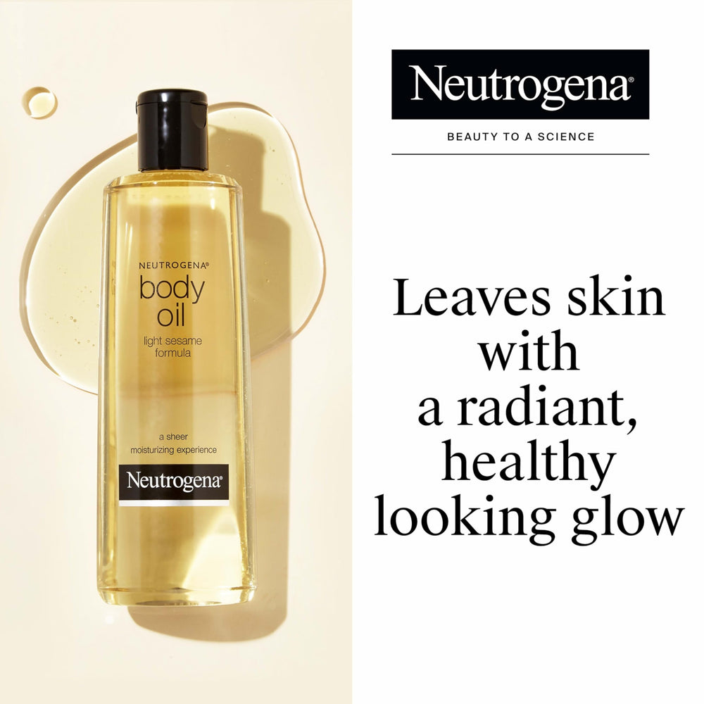 Neutrogena Body Oil on damp skin locks in moisture
